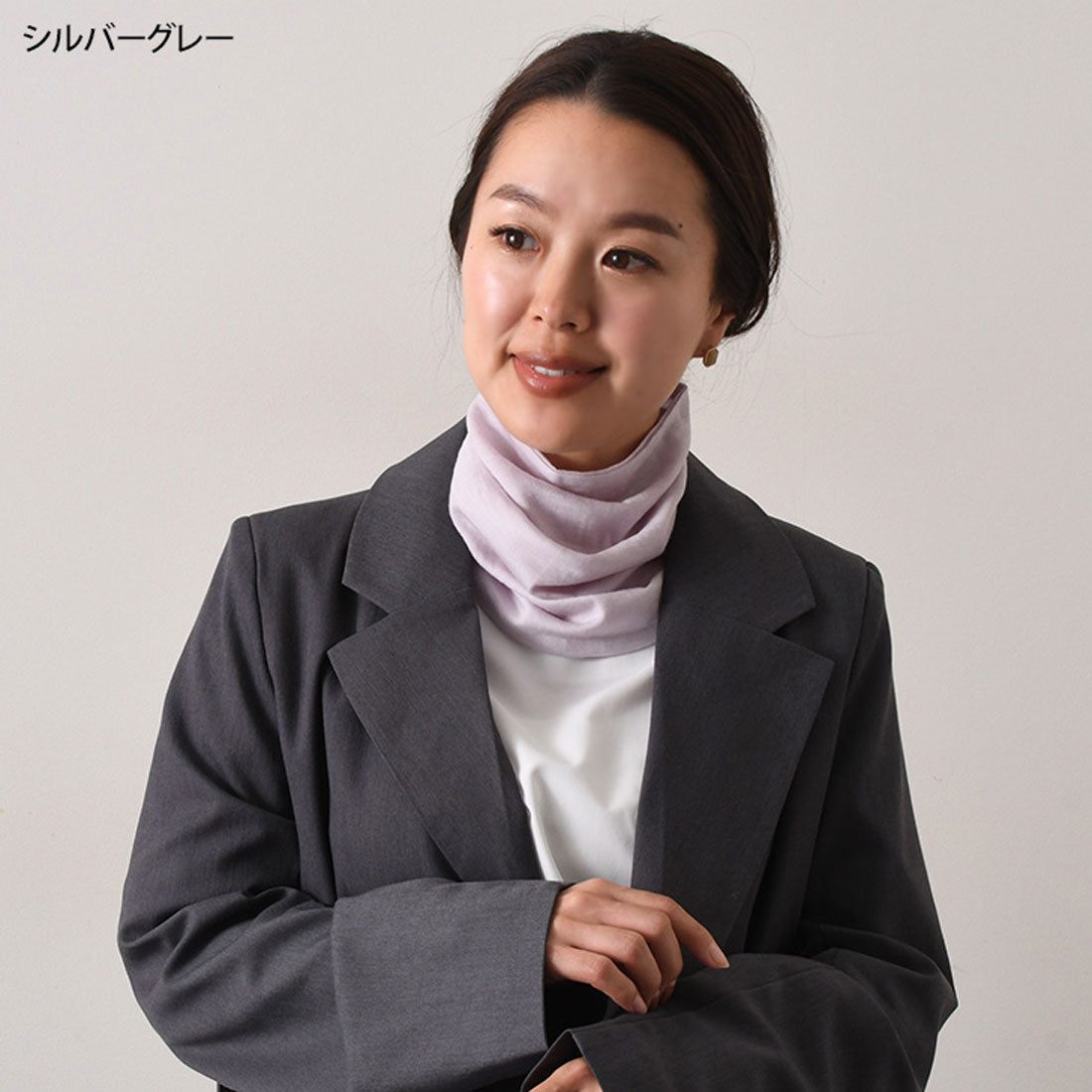 リアルスタイル REAL STYLE ネックカバー ネックウォーマー 冬 レディース UV おしゃれ スヌード 薄手 防寒 付け襟 ハイネック ゴルフ 首 暖かい ウール100%