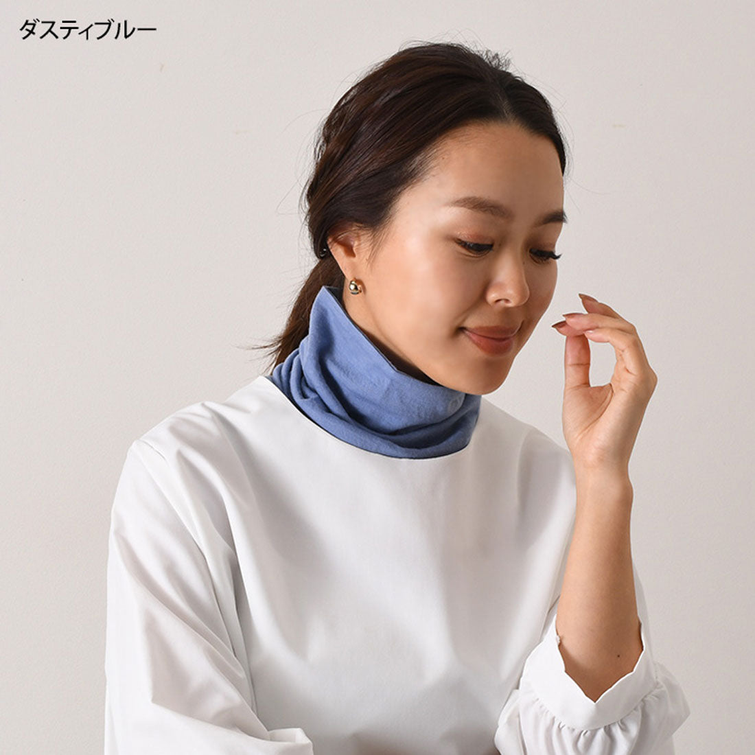 リアルスタイル REAL STYLE ネックカバー ネックウォーマー 冬 レディース UV おしゃれ スヌード 薄手 防寒 付け襟 ハイネック ゴルフ 首 暖かい ウール100%