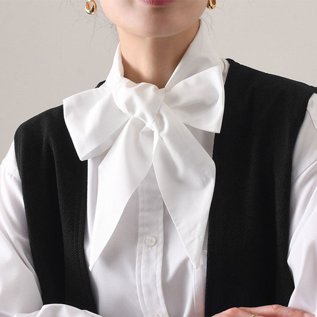 Real Style Ribbon Tie Ribbon Only Scarf Tie Simple Thick Ribbon Detachable Collar Women's Blouse Shirt Cute Elegant Retro Goods Accessories