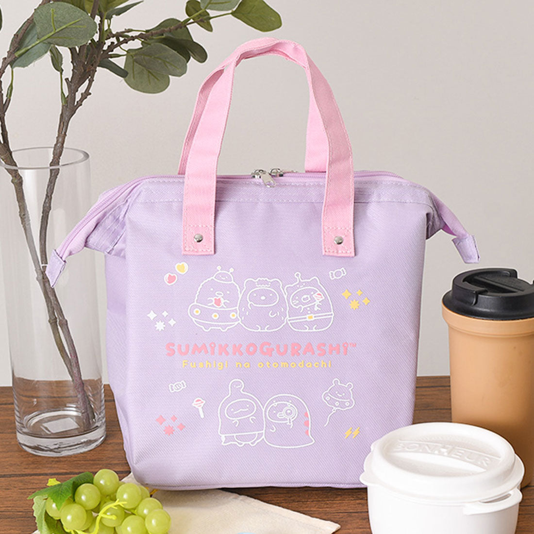真實風格午餐袋冷/熱絕緣垂直時尚大號史努比花生三麗鷗黑美肉桂捲 Sumikko Gurashi 午餐盒工作學校兒童角色