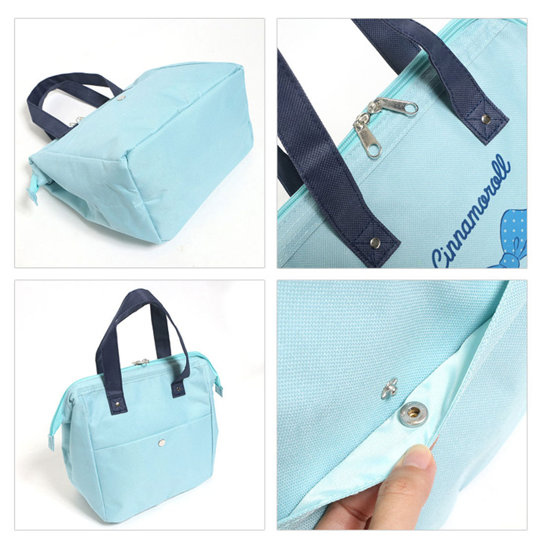 真實風格午餐袋冷/熱絕緣垂直時尚大號史努比花生三麗鷗黑美肉桂捲 Sumikko Gurashi 午餐盒工作學校兒童角色