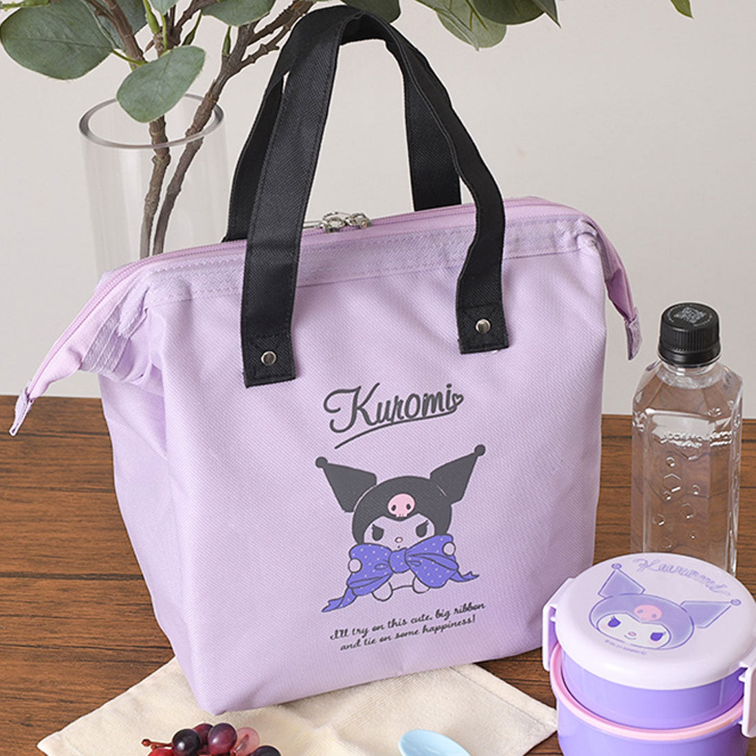 真實風格午餐袋冷/熱絕緣垂直時尚大號史努比花生三麗鷗黑美肉桂捲 Sumikko Gurashi 午餐盒工作學校兒童角色