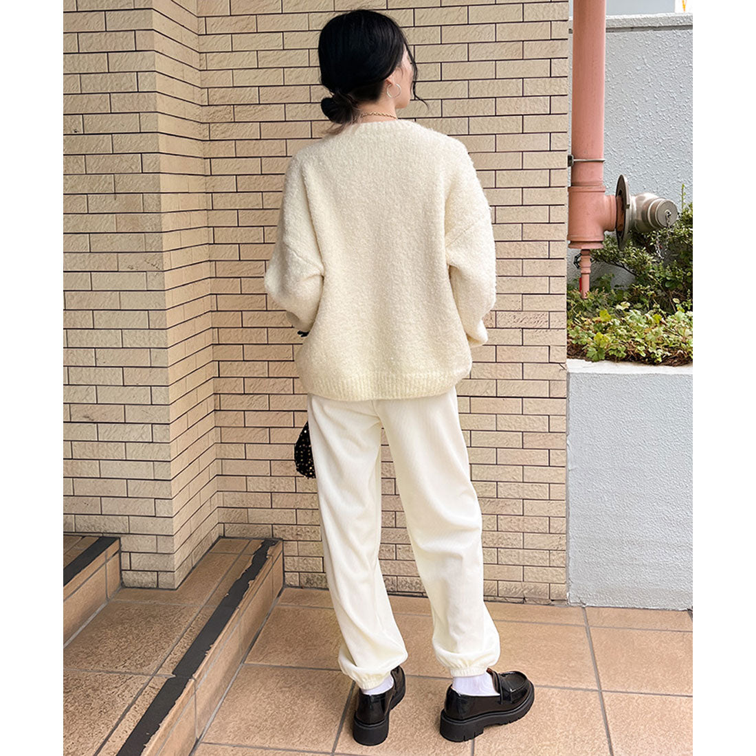 リアルスタイル REAL STYLE ジョガーパンツ レディース コーデュロイ 秋 冬 暖かい 防寒 寒さ対策 柔らかい ウエストゴム 伸縮性 かわいい 通勤 通学 部屋着 楽ちん