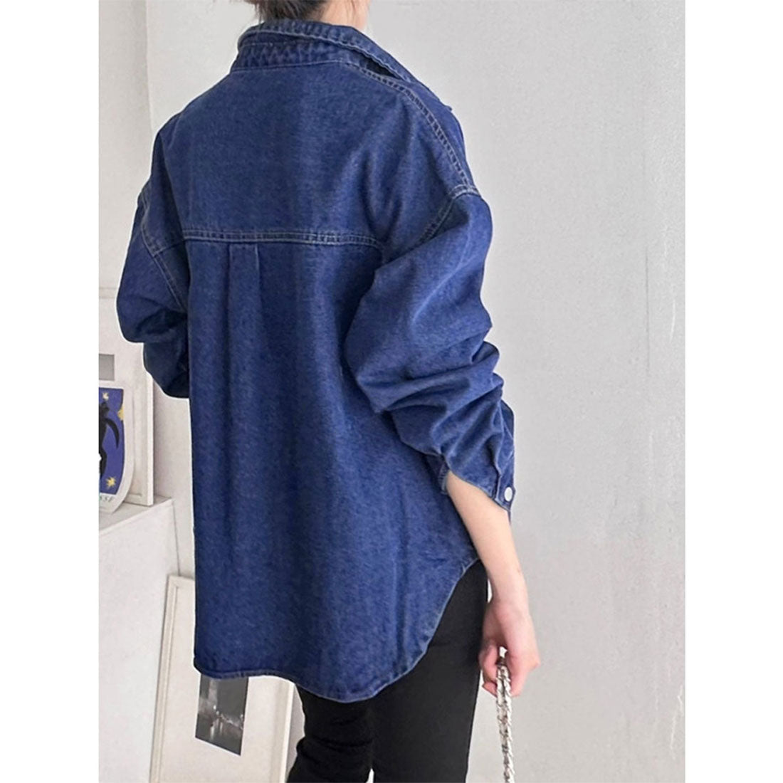 リアルスタイル REAL STYLE デニムジャケット レディース アウター Gジャン 薄手 長袖 羽織り 上着 シャツ おしゃれ 春 秋 冬 大きめ 通勤 通学 お出かけ 旅行