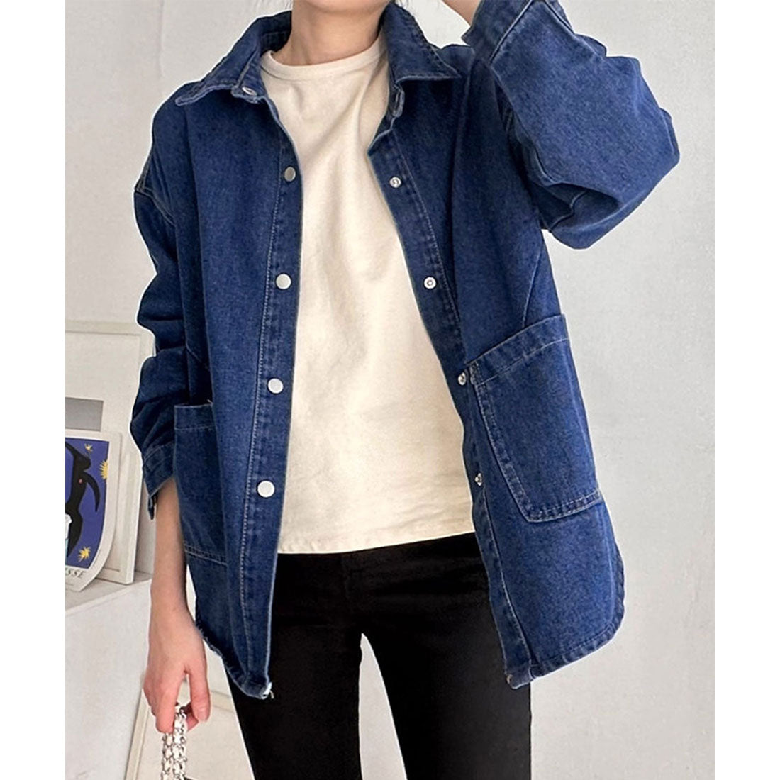 リアルスタイル REAL STYLE デニムジャケット レディース アウター Gジャン 薄手 長袖 羽織り 上着 シャツ おしゃれ 春 秋 冬 大きめ 通勤 通学 お出かけ 旅行