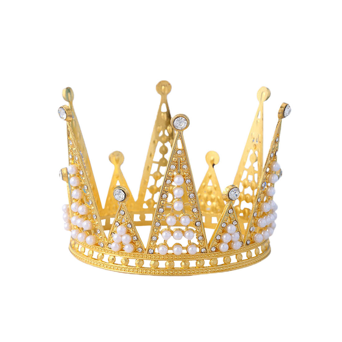 リアルスタイル REAL STYLE 王冠 クラウン コスプレ 衣装 ミニ 小さい 子供 キッズ ハロウィン 仮装 飾り 大人 パーティー グッズ 推し活 王様 ヘアアクセサリー,ゴールド