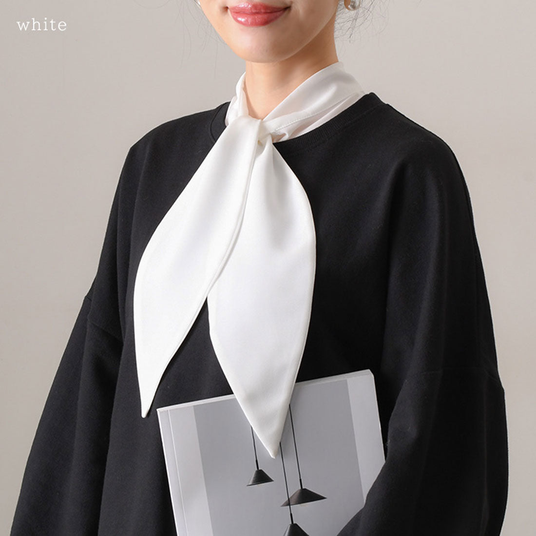 リアルスタイル REAL STYLE 付け襟 つけ襟 レディース 白 黒 スタンドカラー インナー ボウタイ リボン スカーフ ブラウス シャツ 重ね着 着回し おしゃれ 可愛い
