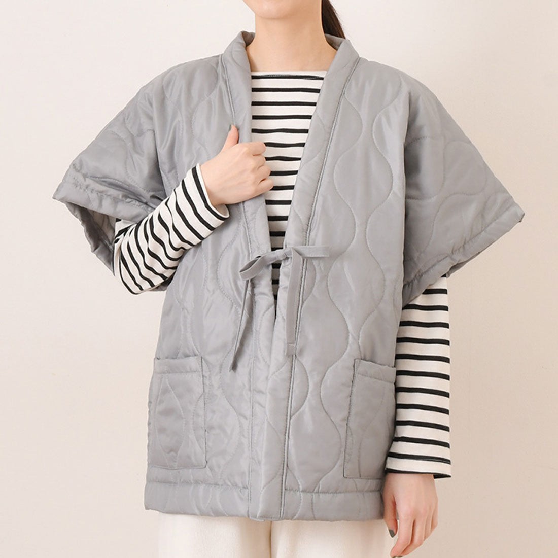 リアルスタイル REAL STYLE はんてん 羽織 袖なし レディース メンズ おしゃれ 半纏 半てん 半天 袢纏 防寒 冬 やっこ 暖かい 中綿 半袖 薄手 軽量 綿入り 綿入れ 半纏 羽織り 部屋着 ゆったり どてら ちゃんちゃんこ