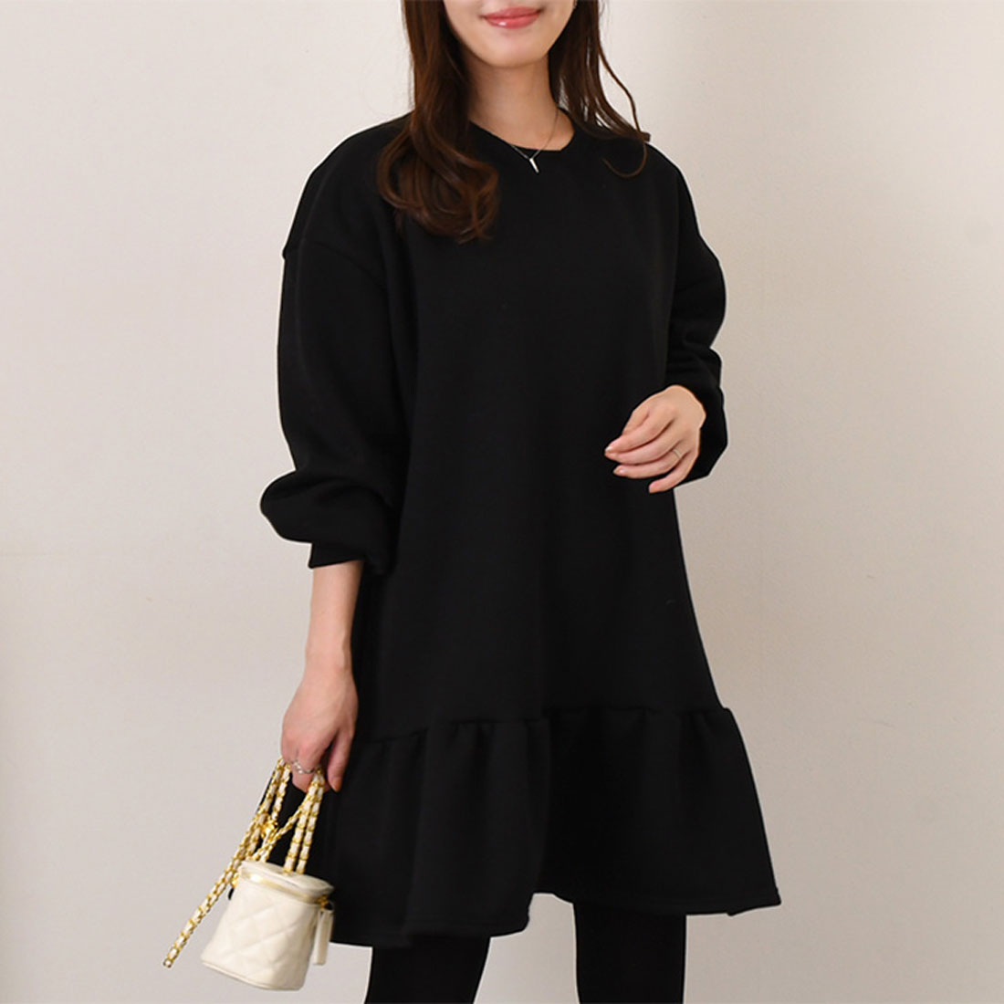navy blue dress for baby girl how fun is this little mini dress it’s perfect for fall and winter so cute  with tights and boots for going out loving chocolate brown 🤤 it’s in  myLTK. #brownminidress #browndress #falldresses main image 1