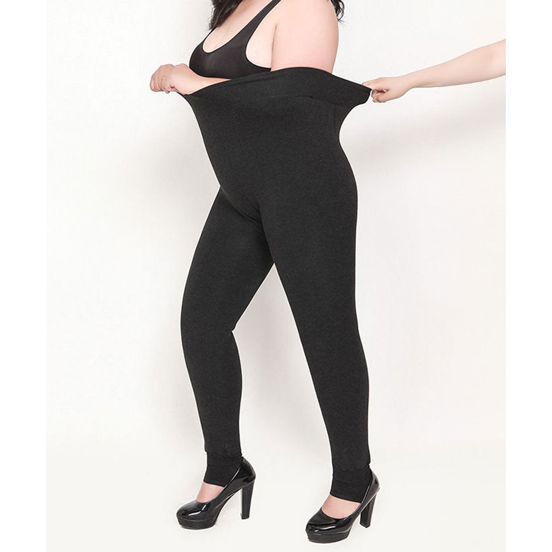 リアルスタイル REAL STYLE 裏起毛 裏ボア タイツ レギンス トレンカ レディース 黒 大きいサイズ 大きめ かかと ストッキング 冬 厚手 中着圧 あったか 暖かい 防寒 下着 肌着 スパッツ インナー