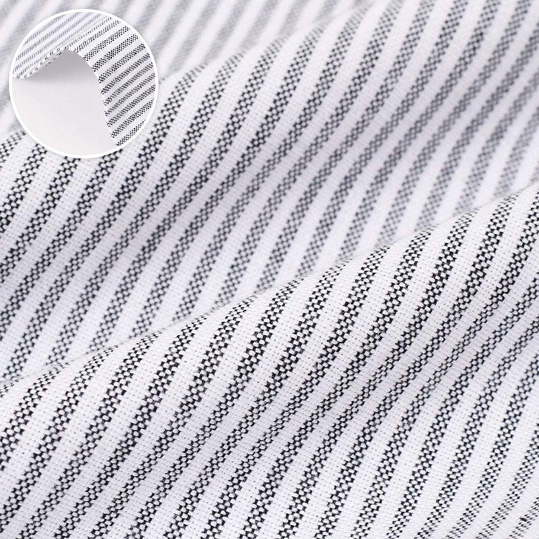 Real Style Shirt Women's Long Sleeve Stripe Pattern Cotton Spring Summer Autumn Winter Thick Blouse Tops Outerwear Loose Fit Plus Size