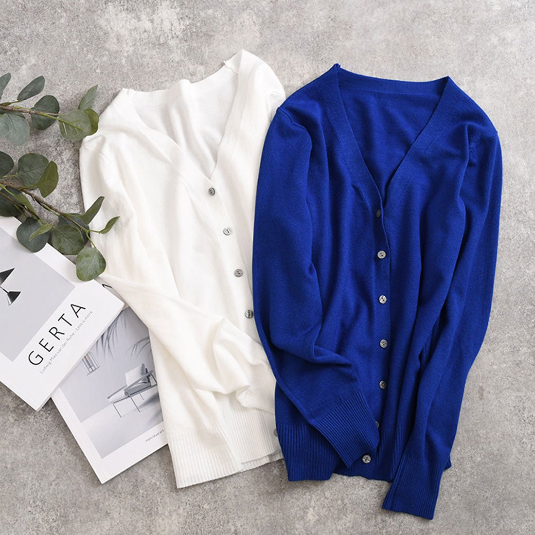 リアルスタイル REAL STYLE 開襟毛衣 女士 針織 春 秋 黑色 薄款 V領 顏色 可水洗 長袖 通勤 辦公室 學生 學校 事務 商務 簡約