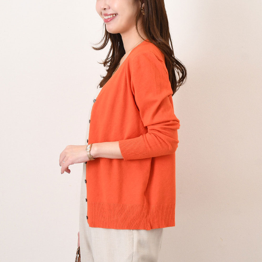 リアルスタイル REAL STYLE 開襟毛衣 女士 針織 春 秋 黑色 薄款 V領 顏色 可水洗 長袖 通勤 辦公室 學生 學校 事務 商務 簡約