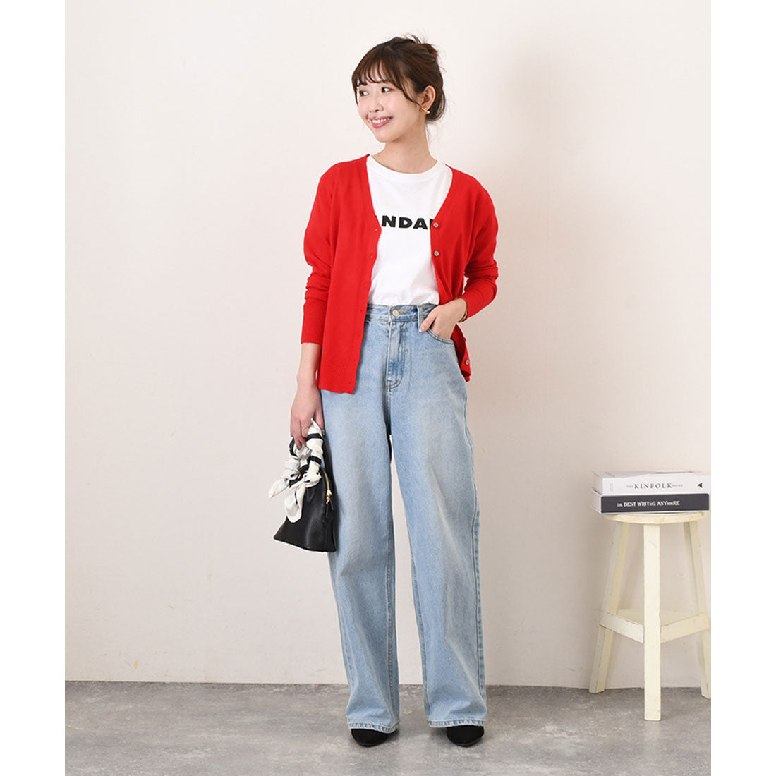 リアルスタイル REAL STYLE 開襟毛衣 女士 針織 春 秋 黑色 薄款 V領 顏色 可水洗 長袖 通勤 辦公室 學生 學校 事務 商務 簡約