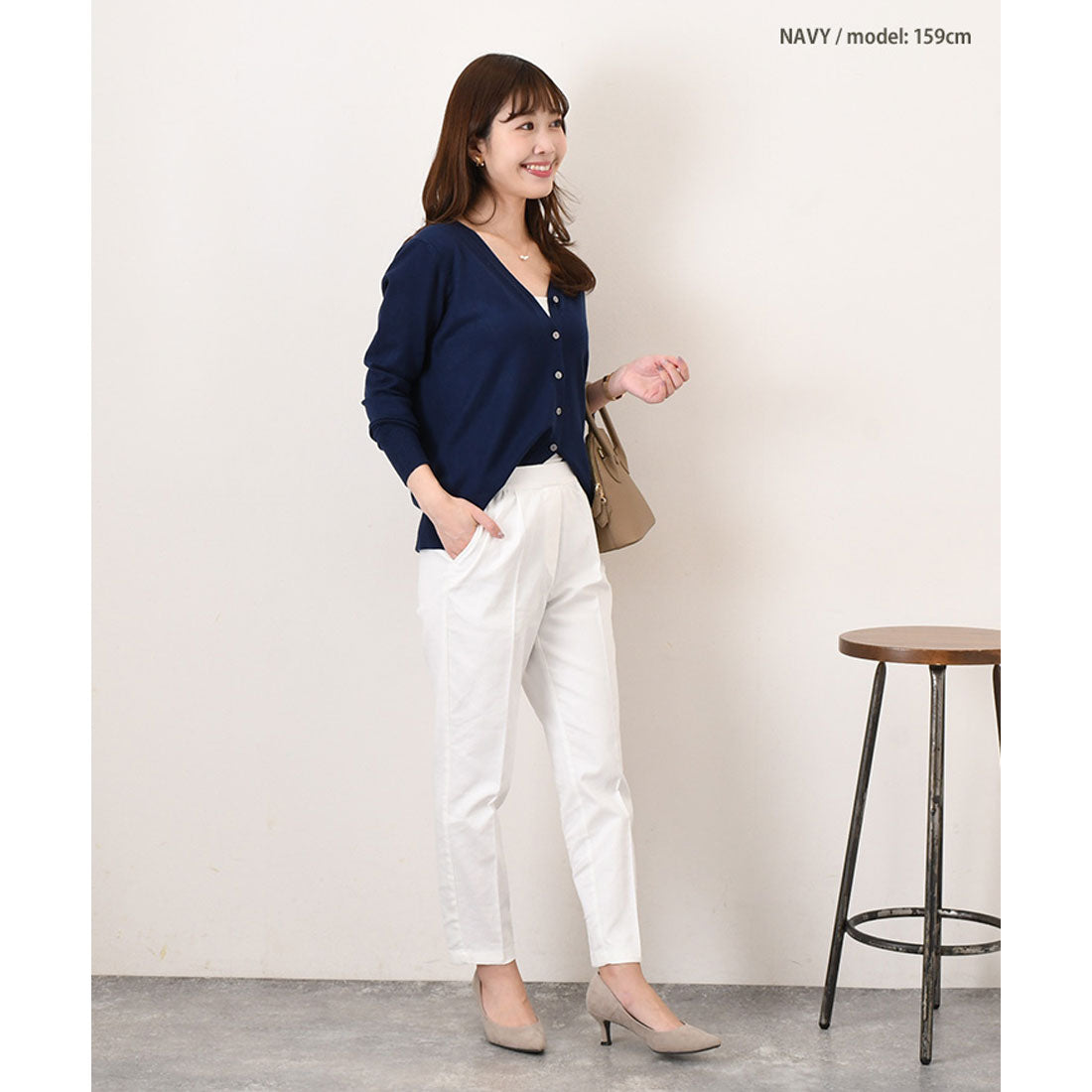 リアルスタイル REAL STYLE 開襟毛衣 女士 針織 春 秋 黑色 薄款 V領 顏色 可水洗 長袖 通勤 辦公室 學生 學校 事務 商務 簡約