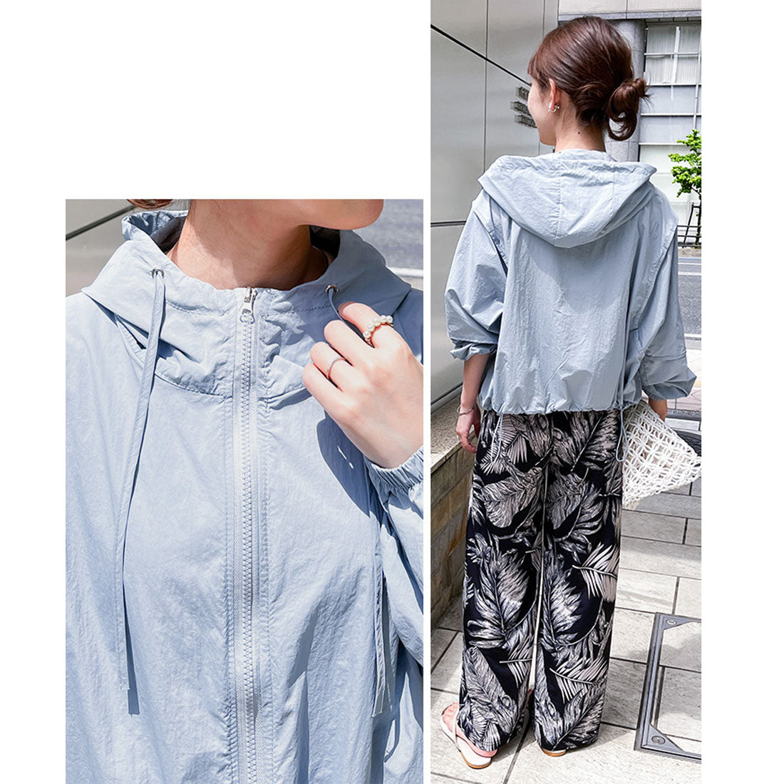 リアルスタイル REAL STYLE ブルゾン レディース 薄手 夏 春 アウター パーカー ジャンパー UVケア 日焼け 撥水 長袖 ジップ ゆったり 羽織り 上着 運動 (オフホワイト) オフホワイト