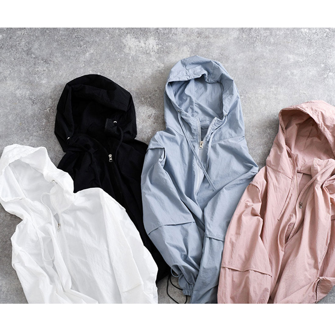 リアルスタイル REAL STYLE ブルゾン レディース 薄手 夏 春 アウター パーカー ジャンパー UVケア 日焼け 撥水 長袖 ジップ ゆったり 羽織り 上着 運動 (オフホワイト) オフホワイト