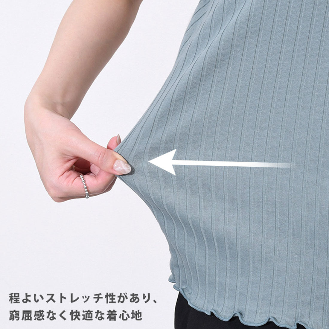 リアルスタイル REAL STYLE キャミソール タンクトップ 綿混 レディース インナー 夏 涼しい スクエアネック リブ 肌着 トップス ノースリーブ ブラ紐隠し チラ見え防止 コットン混 (ネイビー) ネイビー