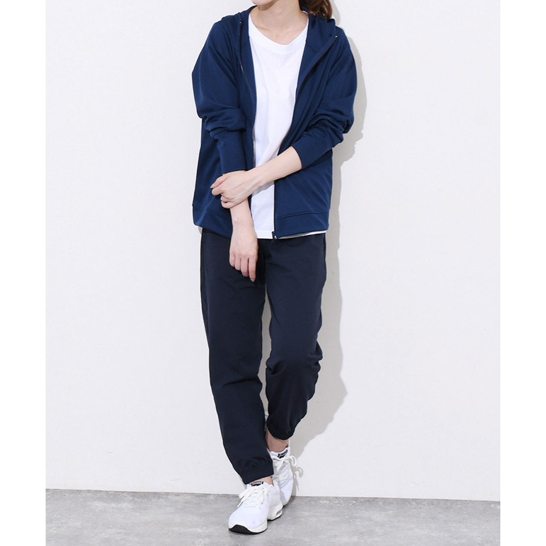 リアルスタイル REAL STYLE パーカー レディース ラッシュガード 夏 薄手 UVケア ジップアップ 指穴 冷感 涼しい 吸汗速乾 ドライ メッシュ 無地 羽織 上着 前開き (オフホワイト) オフホワイト