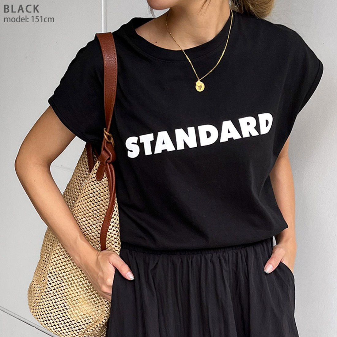 リアルスタイル REAL STYLE Tシャツ レディース 半袖 フレンチスリーブ タンクトップ 綿100% コットン ゆったり ショート丈 ロゴT カットソー トップス 薄手 韓国ファッション チンチャコリア (ホワイト) ホワイト