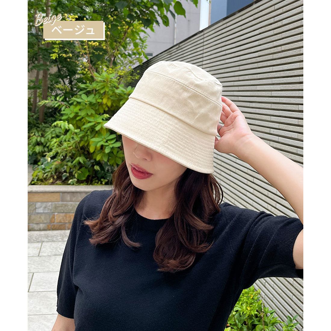 リアルスタイル REAL STYLE バケットハット 帽子 レディース つば広 UVカット 大きい 深め 小顔効果 夏 完全遮光 超軽量 紫外線 UPF50+ おしゃれ 綿混 (カーキ) カーキ