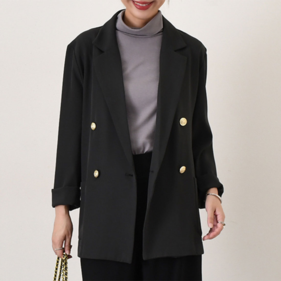 リアルスタイル REAL STYLE カットソー レディース タートルネック 長袖 ヘビーウェイト 春 夏 秋 冬 ハイネック Tシャツ ロンT トップス インナー 無地 オフィス (グレージュ) グレージュ