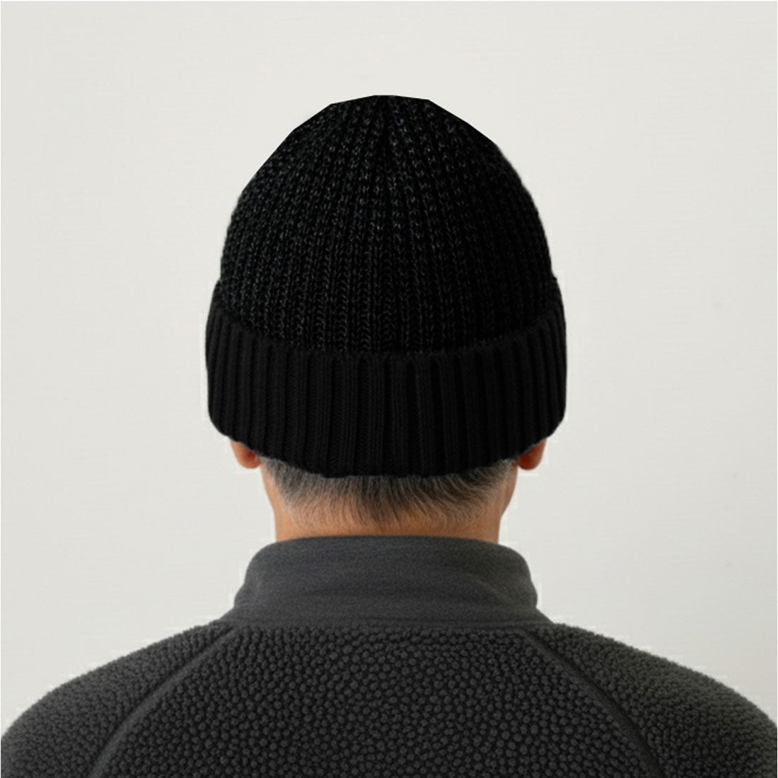 リアルスタイル REAL STYLE ニット帽 レディース メンズ 帽子 ビーニー ニットキャップ 秋冬 暖かい あったか 防寒 折りたたみ 裏ボア もこもこ おしゃれ 男女兼用 (オールブラック) オールブラック