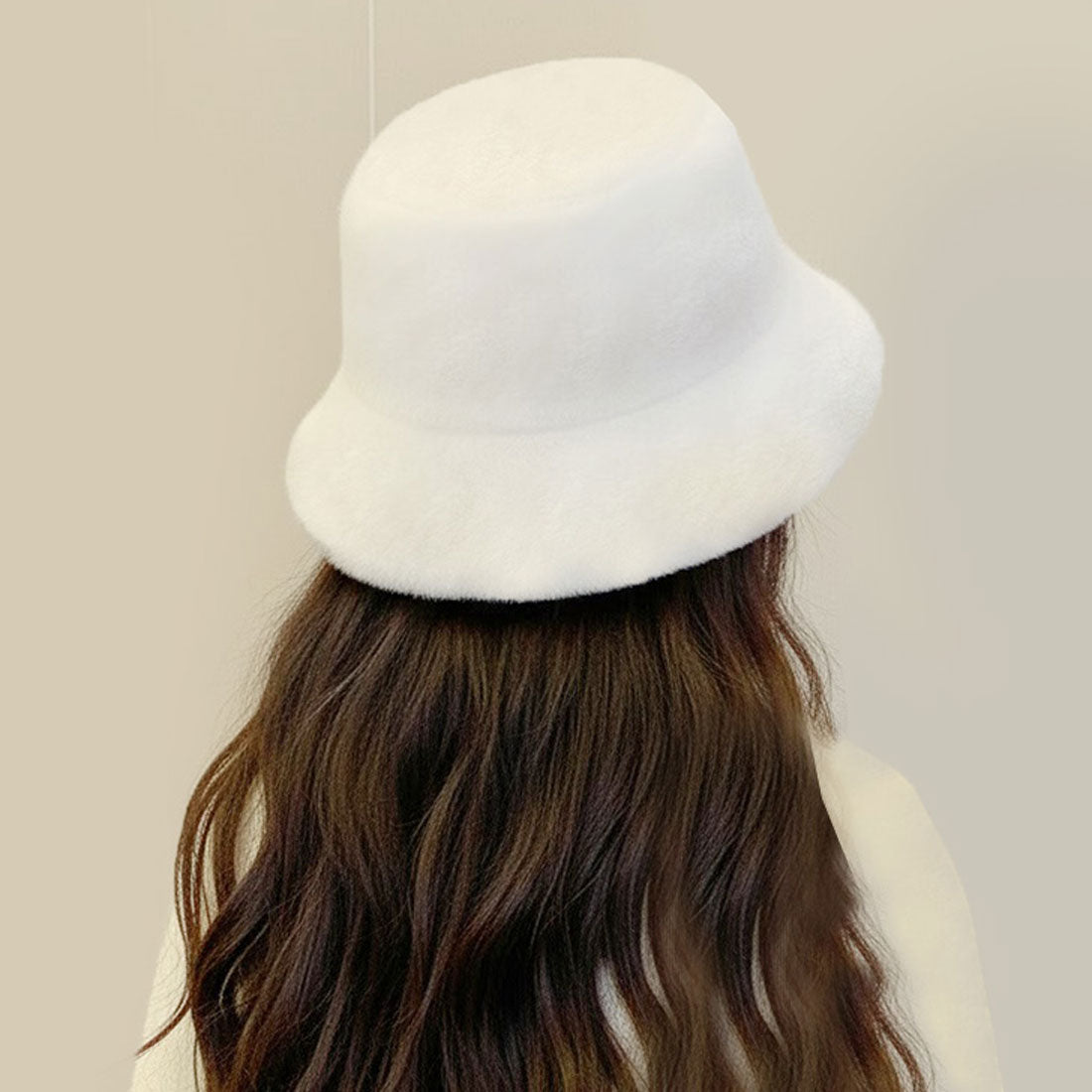 リアルスタイル REAL STYLE バケットハット レディース 帽子 秋冬 ファー 大きい 深め つば広 防寒 暖かい ふわふわ もこもこ おしゃれ きれいめ 韓国 小顔効果 (ブラック) ブラック