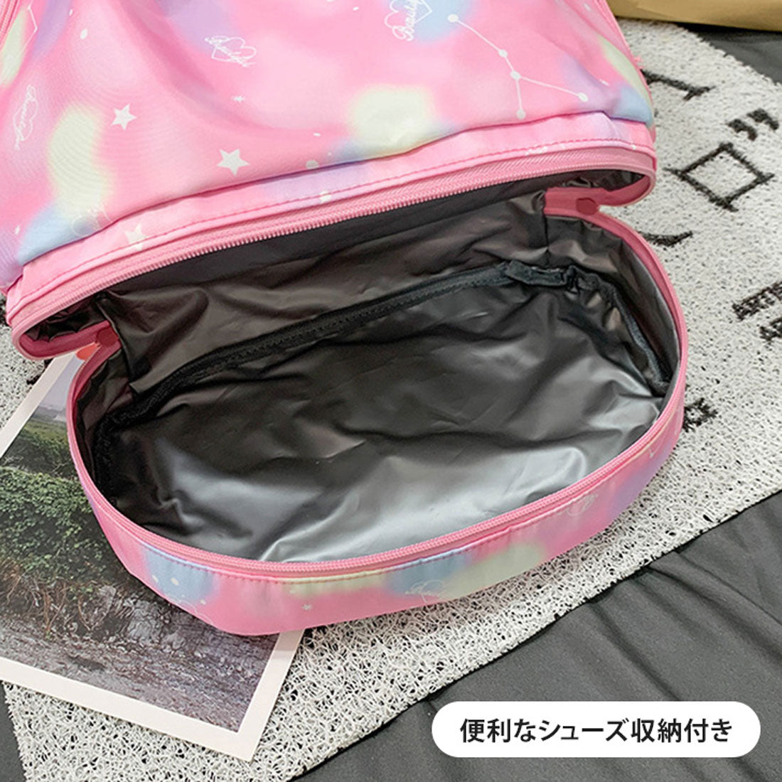 REAL STYLE Pool Bag for Kids, Boys, Girls, Elementary School, Backpack, Knapsack, Kids, Swim Bag, Nylon, Men, Summer