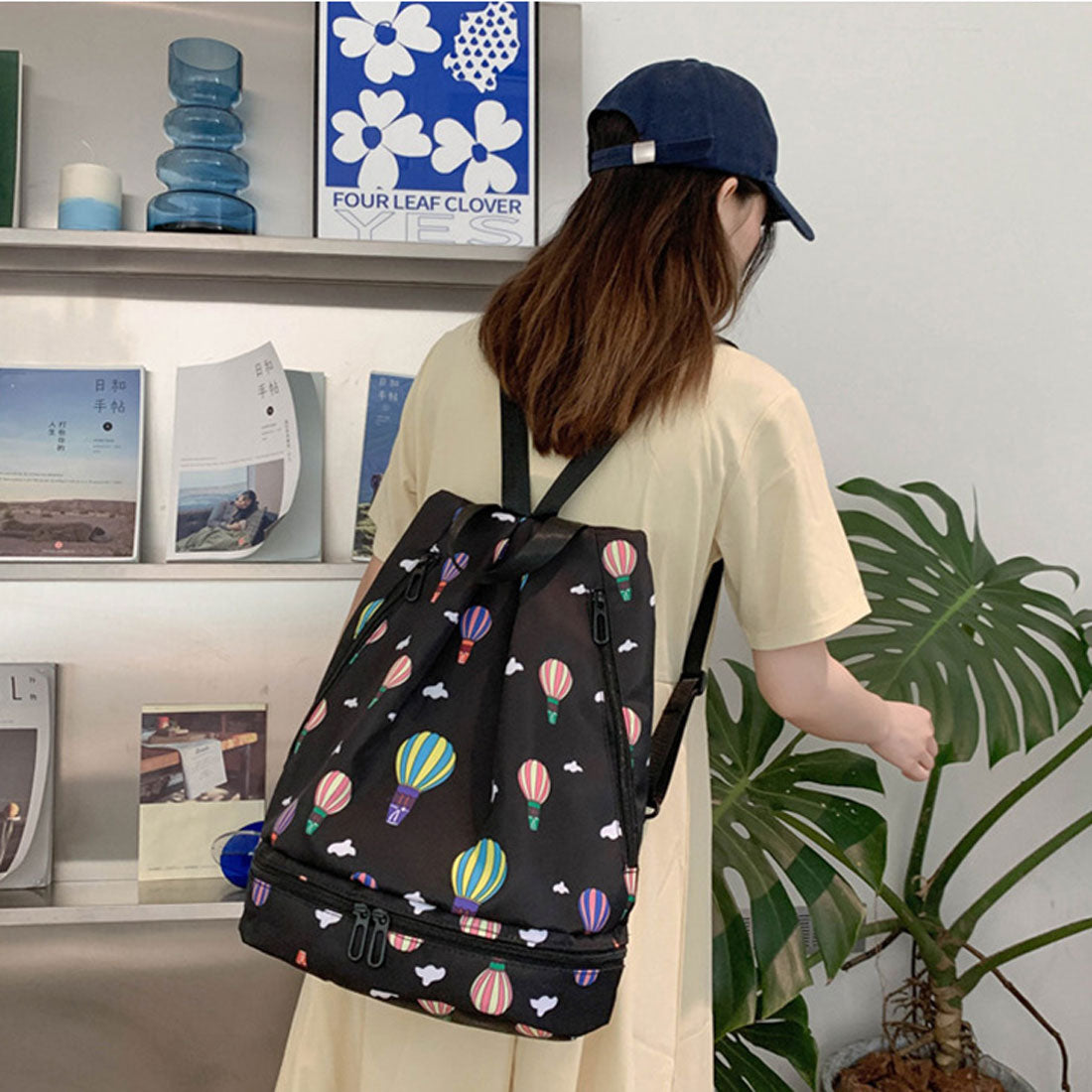REAL STYLE Pool Bag for Kids, Boys, Girls, Elementary School, Backpack, Knapsack, Kids, Swim Bag, Nylon, Men, Summer