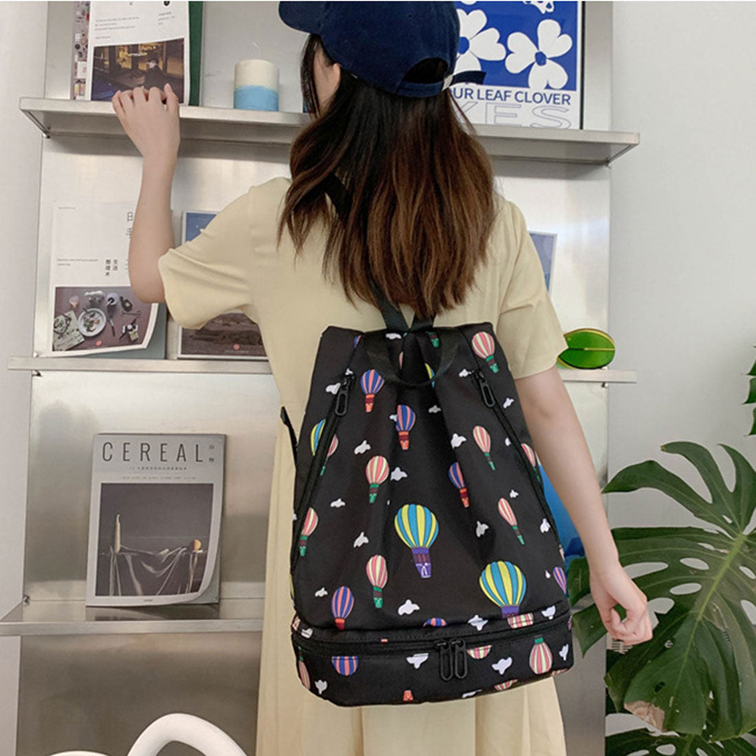 REAL STYLE Pool Bag for Kids, Boys, Girls, Elementary School, Backpack, Knapsack, Kids, Swim Bag, Nylon, Men, Summer