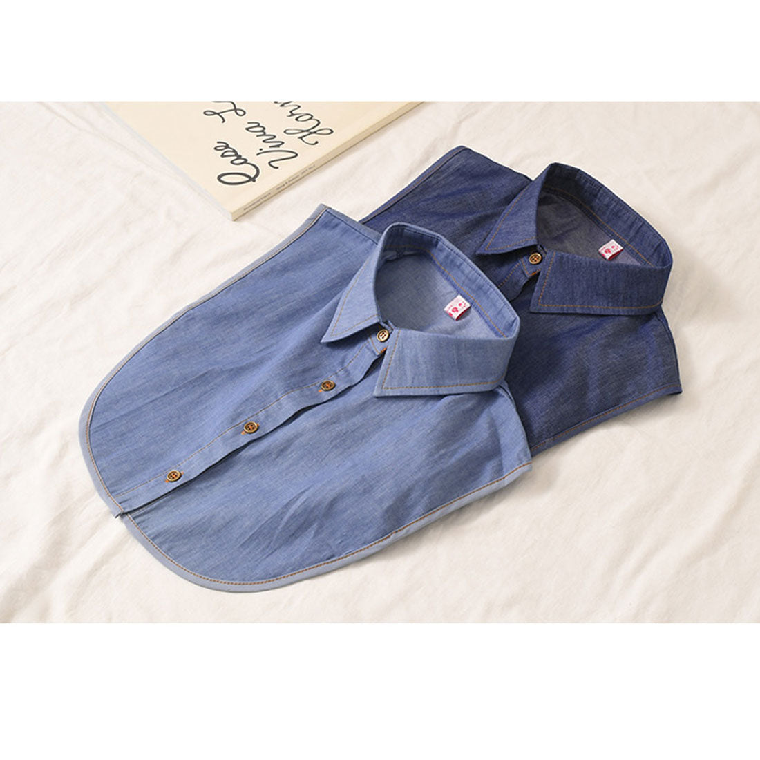 REAL STYLE Detachable collar, detachable collar, ladies', dungaree shirt, denim, innerwear, blouse, layered look, stylish, Korean, spring/summer, fall/winter, cute, daily