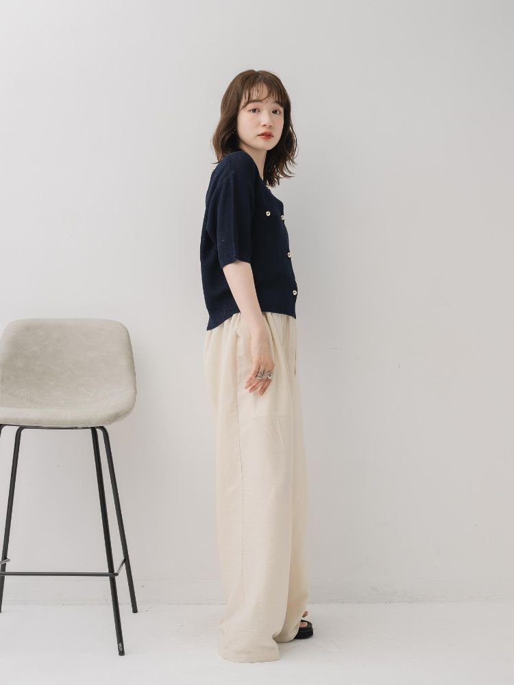 レトロガール RETRO GIRL ハーフスリーブ金釦カーデ (BLU0) BLU0