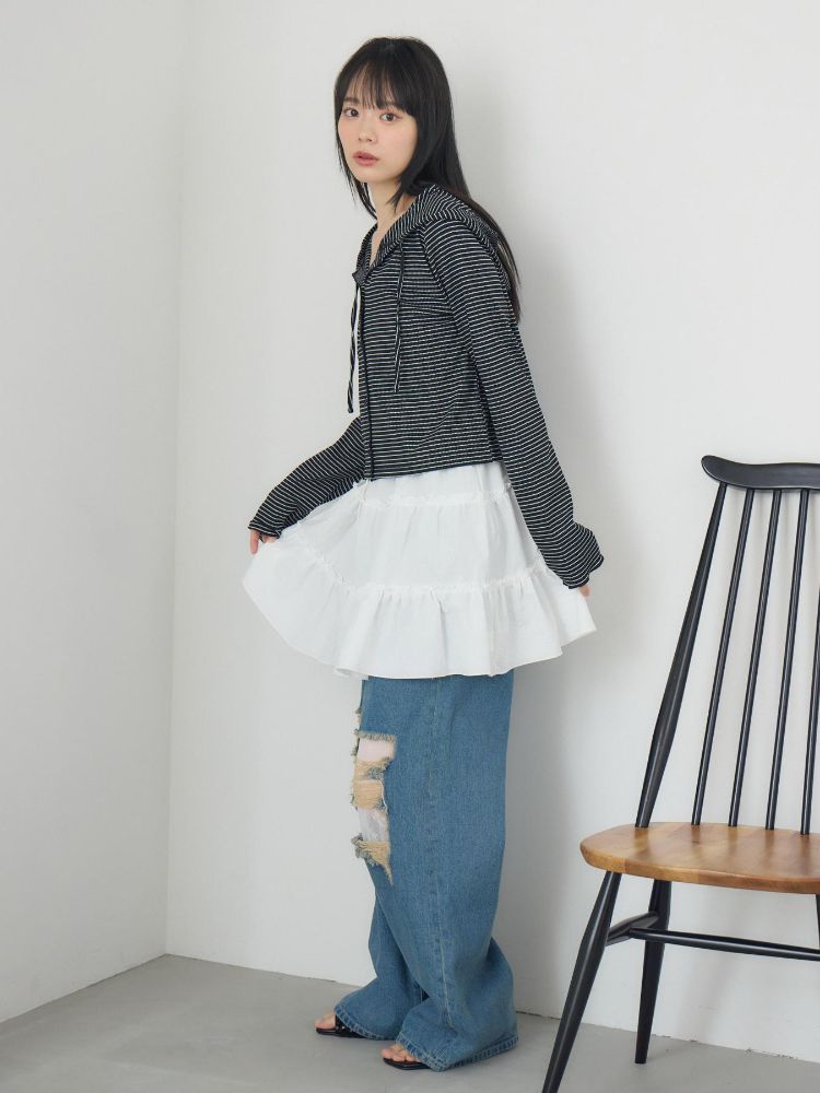 レトロガール RETRO GIRL フード付CTカーデ (WHT4) WHT4