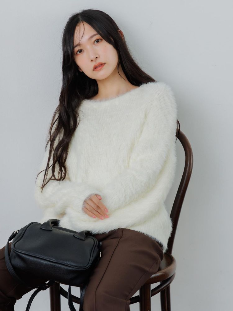 レトロガール RETRO GIRL シャギーニットPO (WHT4) WHT4