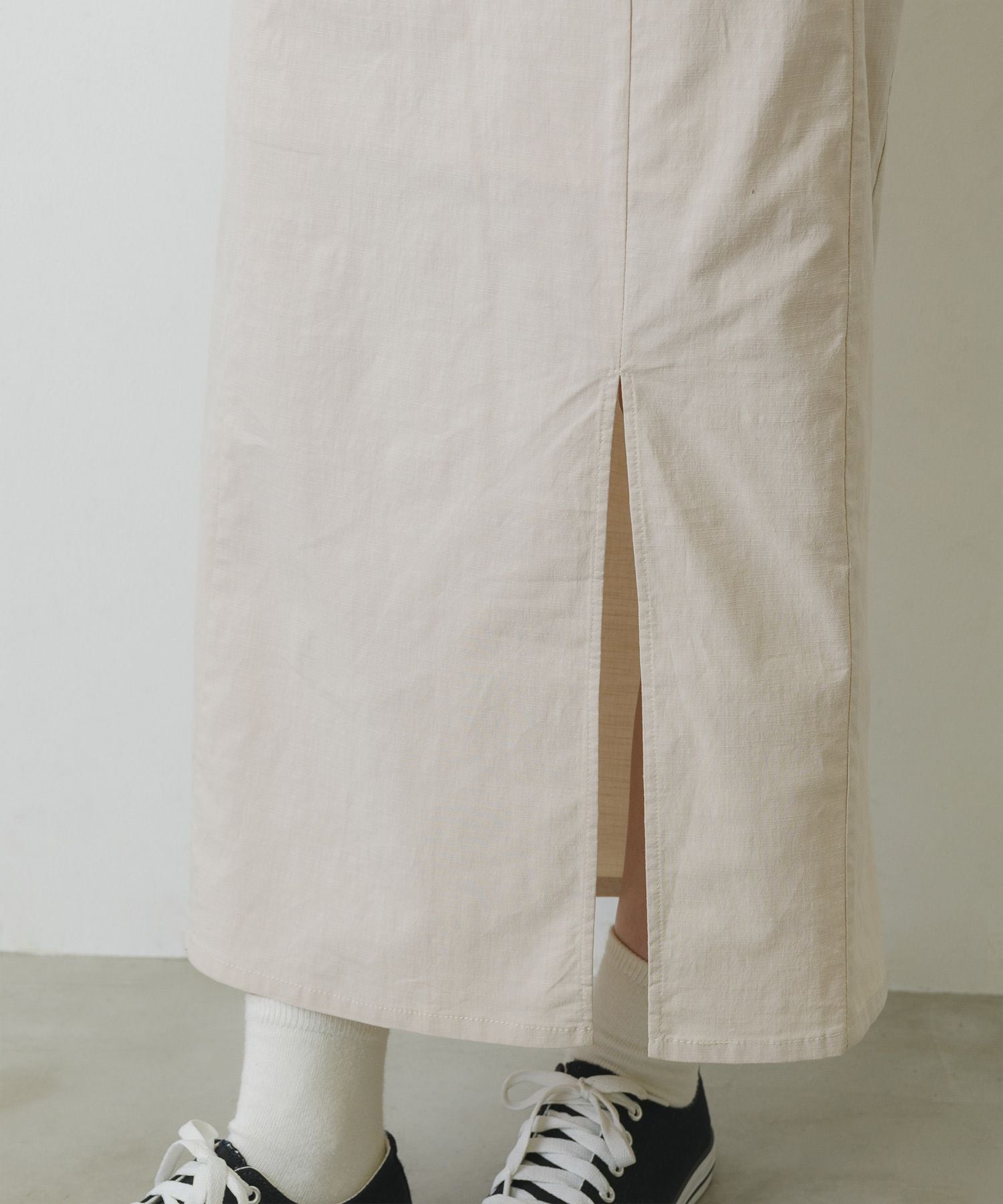 レトロガール RETRO GIRL 麻ライクスリットナロースカート