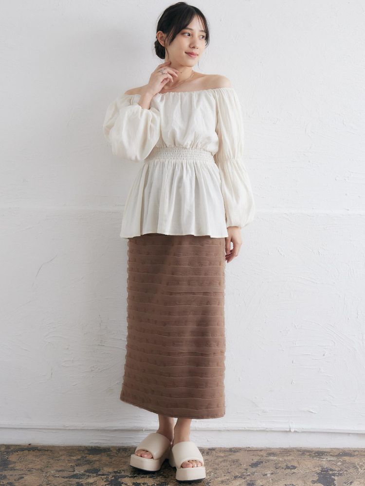 レトロガール RETRO GIRL 立体チュールナローSK (WHT4) WHT4
