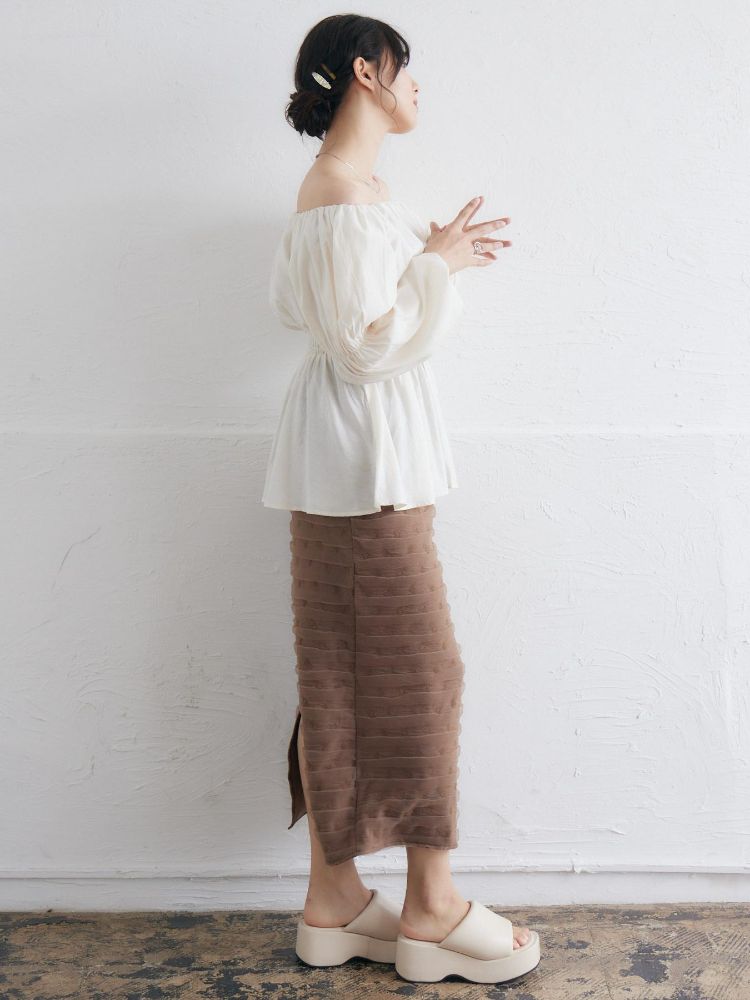 レトロガール RETRO GIRL 立体チュールナローSK (WHT4) WHT4