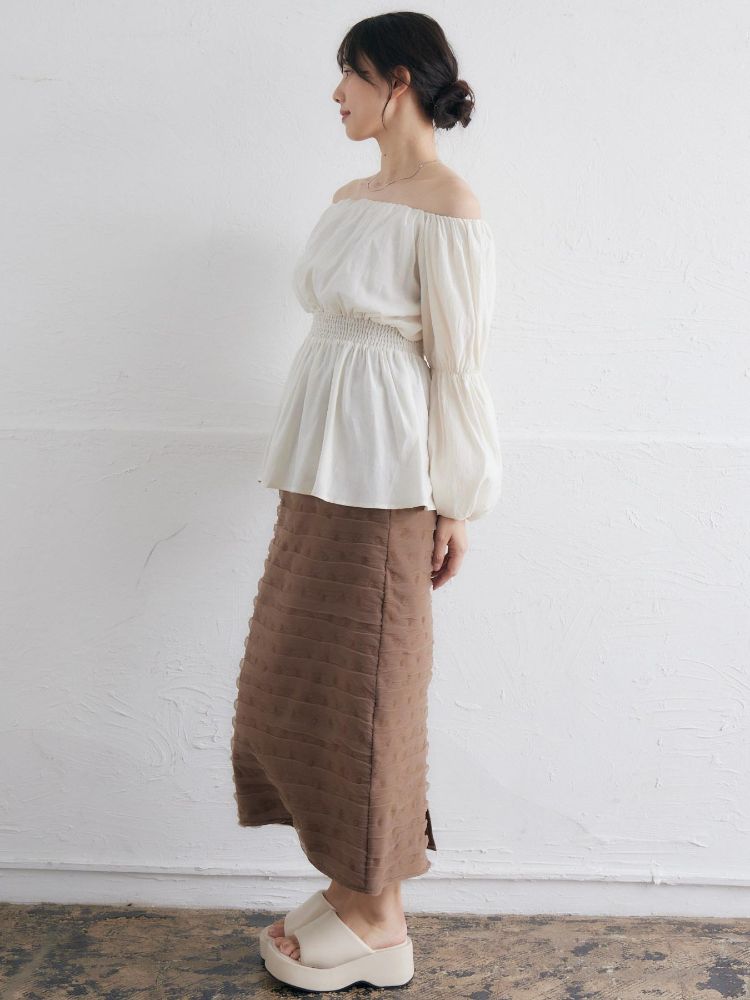 レトロガール RETRO GIRL 立体チュールナローSK (WHT4) WHT4