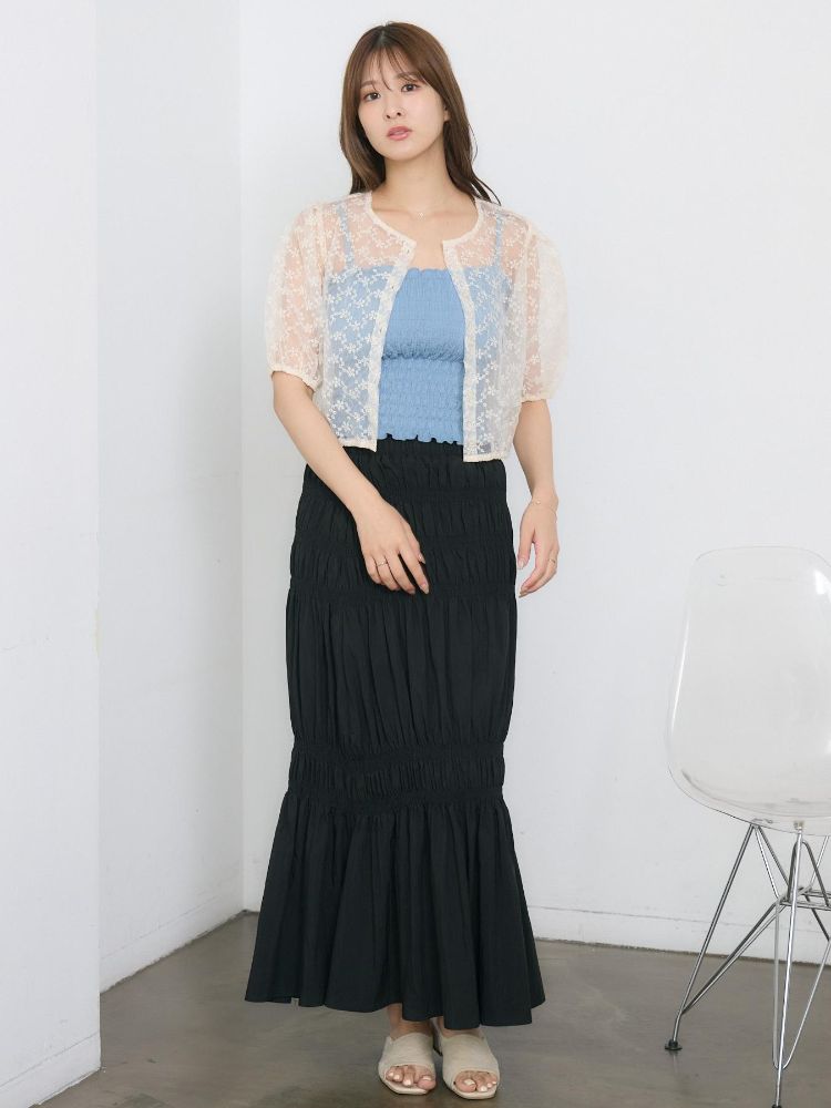 レトロガール RETRO GIRL オーガンジー半袖BL (WHT4) WHT4