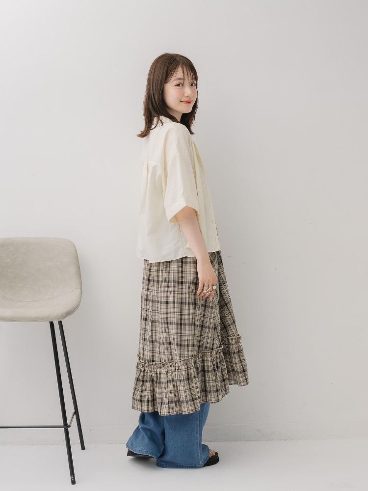 レトロガール RETRO GIRL 開襟ショートSH (BRN0) BRN0