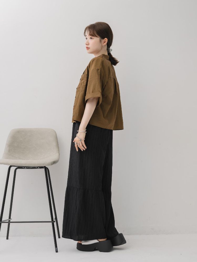 レトロガール RETRO GIRL 開襟ショートSH (BRN0) BRN0