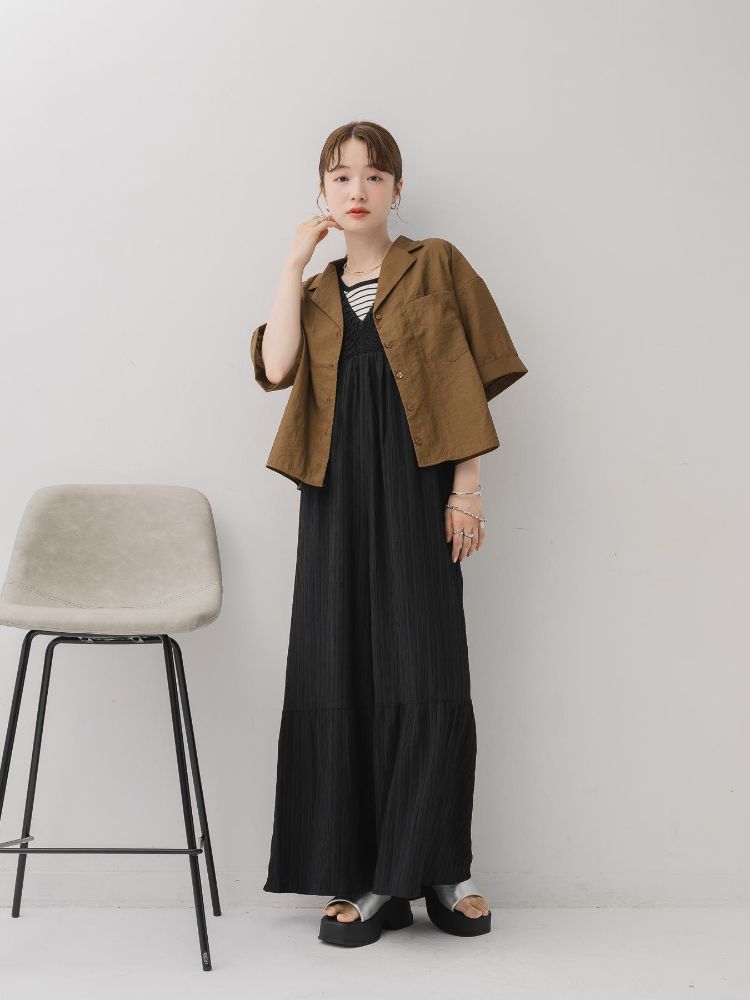 レトロガール RETRO GIRL 開襟ショートSH (BRN0) BRN0