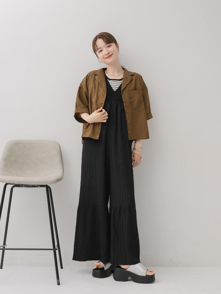 レトロガール RETRO GIRL 開襟ショートSH (BRN0) BRN0