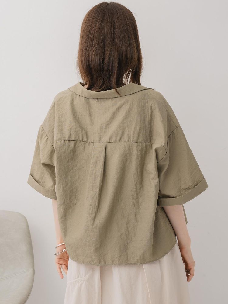 レトロガール RETRO GIRL 開襟ショートSH (BRN0) BRN0