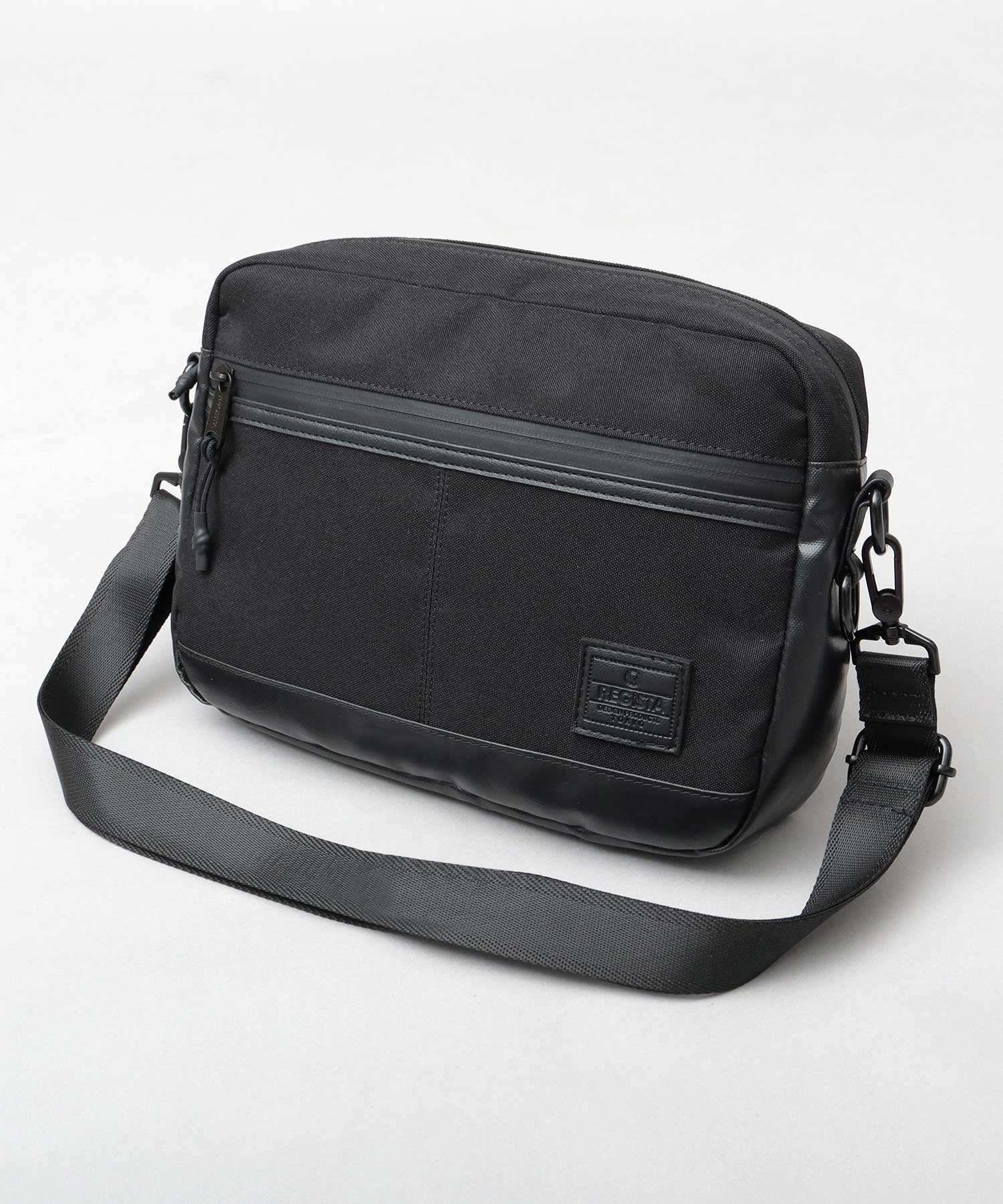 REGiSTA Shoulder Bag Men's Black Plain Simple Women's Mini Shoulder