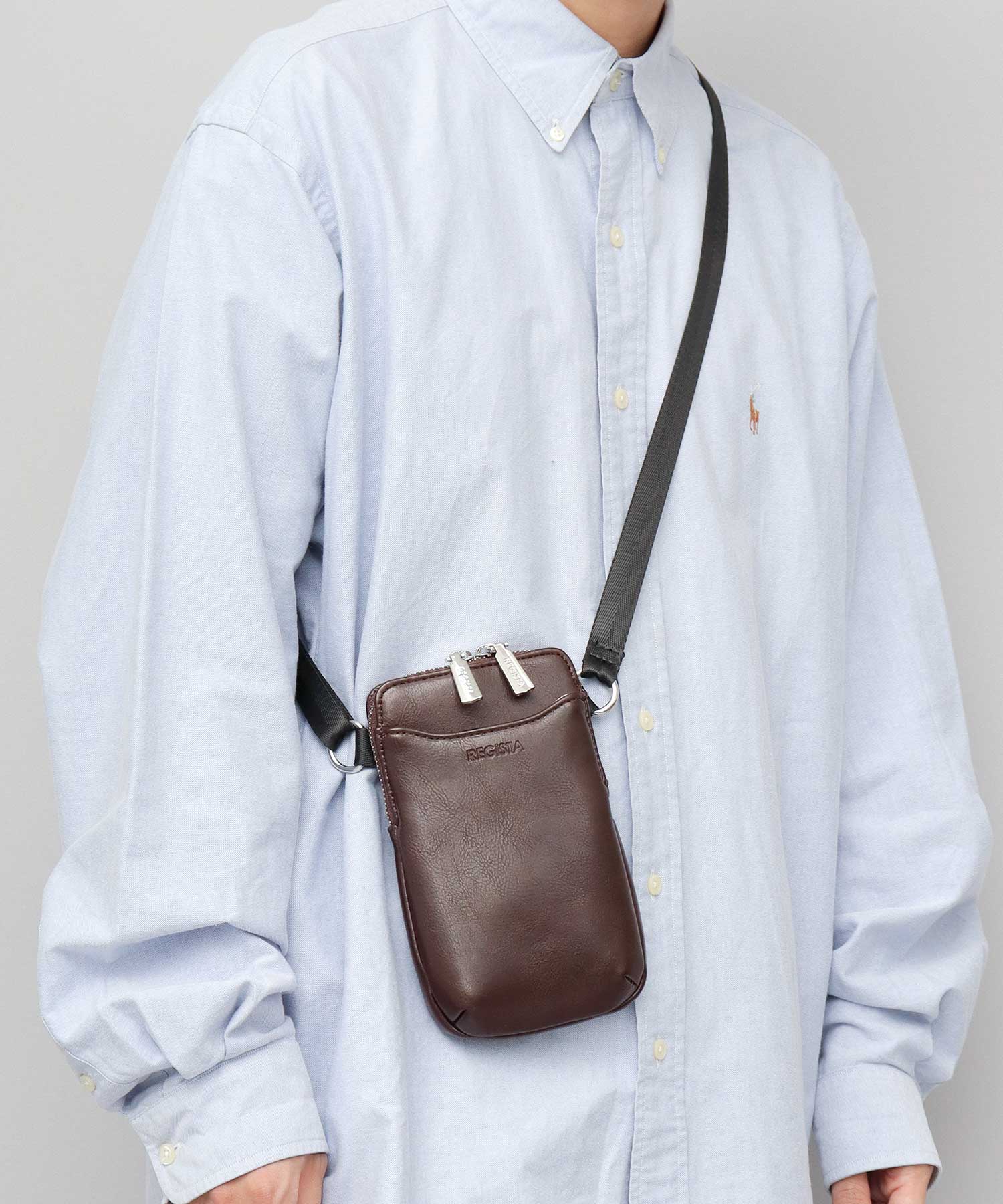 レジスタ REGiSTA ミニショルダー スマホポーチ 牛床革