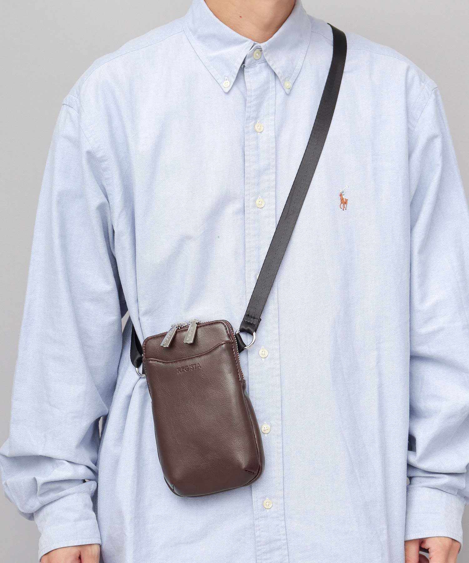 レジスタ REGiSTA ミニショルダー スマホポーチ 牛床革