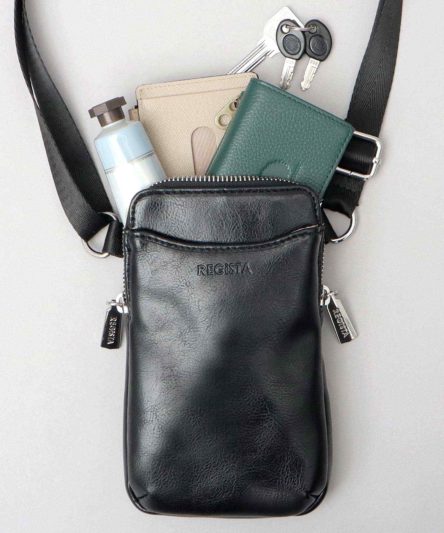 レジスタ REGiSTA ミニショルダー スマホポーチ 牛床革