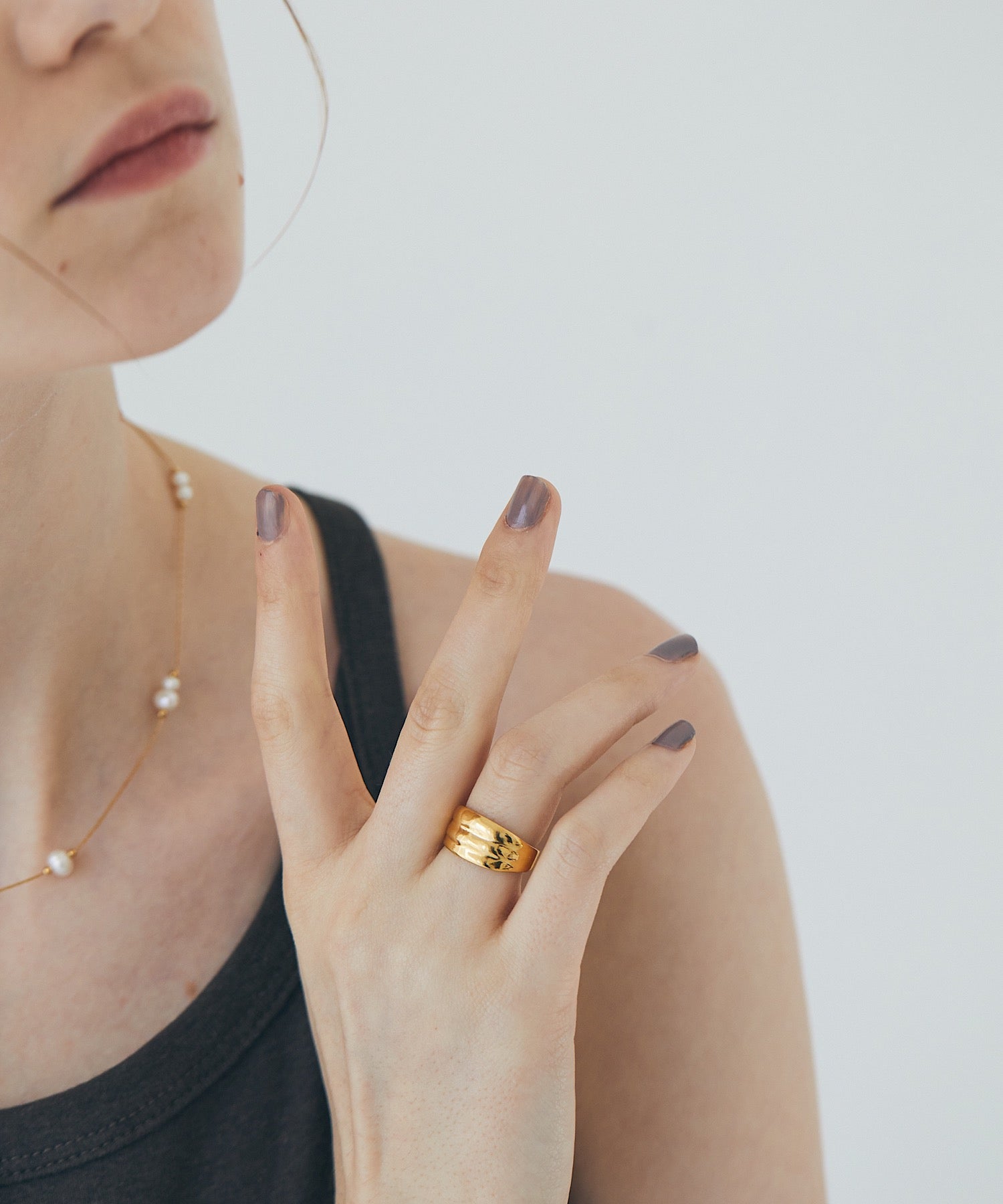 AR-MG 【enough】 Wavy Ring